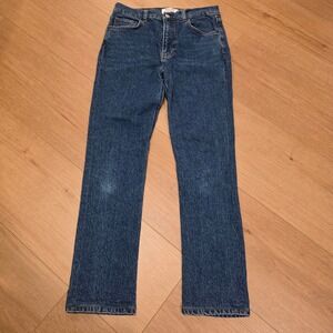 Reformation Liza High Rise Straight Jeans Huntington Wash Blue Womens 29x28